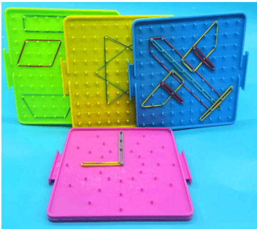 Geo Board With Rubber Bands