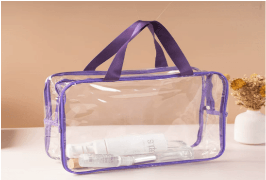 Clear, sturdy plastic bag for math tools