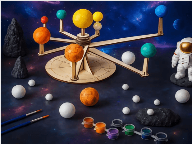 Foam Balls for Creating a Solar System Model